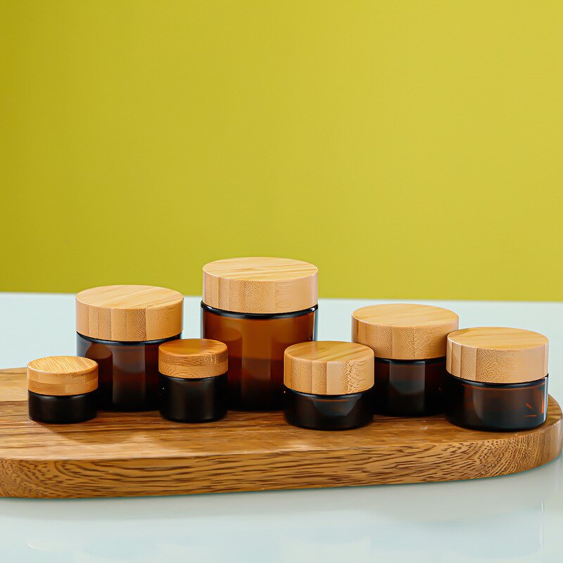 Glass Jars Supplier - Wholesale 30g 50g Amber Empty for Skin Care Cream