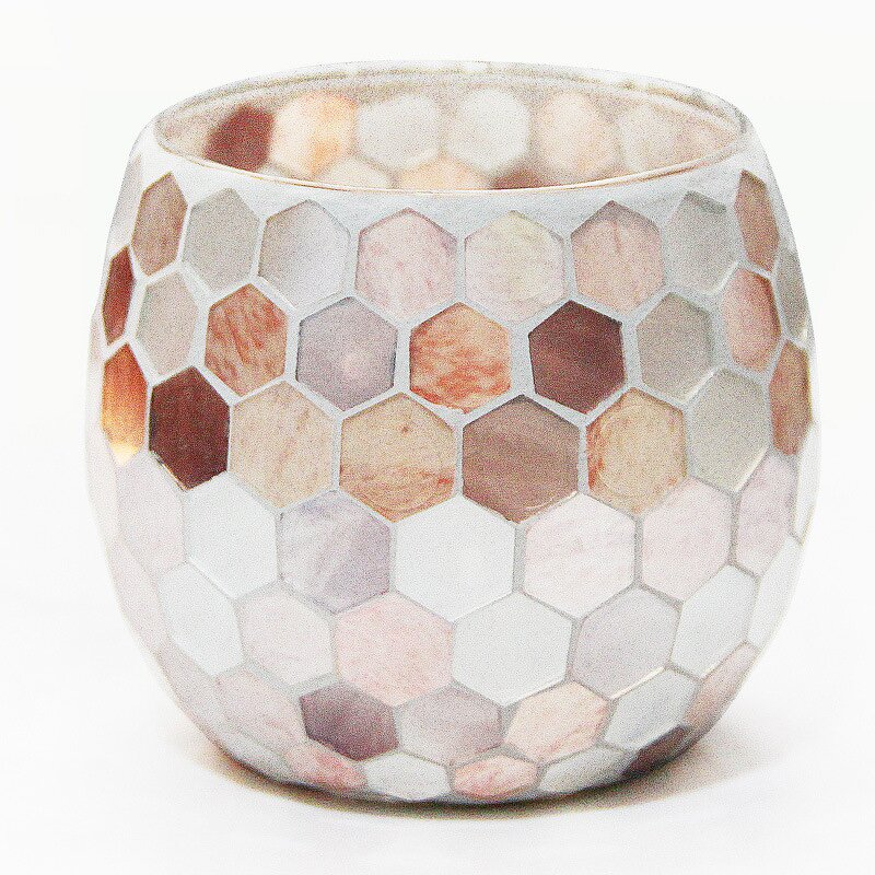 Glass Candle Holders Supplier - Colorful Luxury Mosaic for Decoration