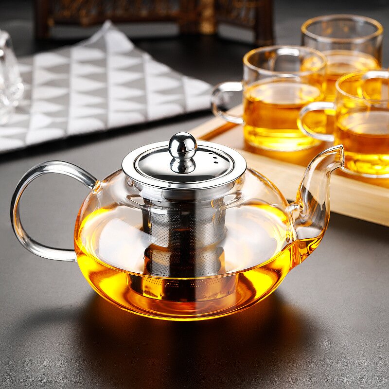 Borosilicate Glass Teapot Supplier - with Stainless Steel Infuser Heat Resistant