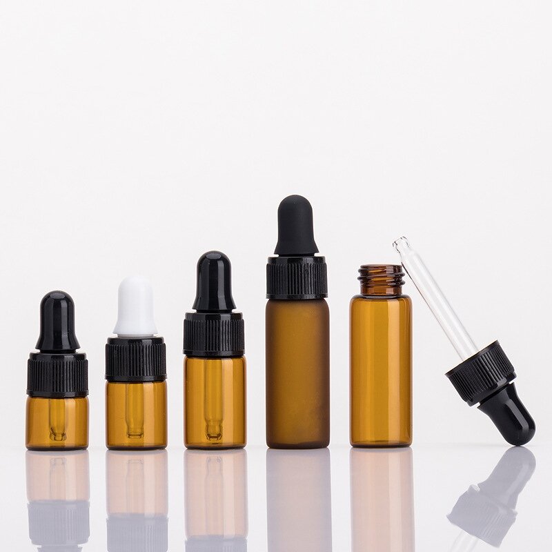 Essential Oil Bottles Manufacturer - Wholesale Mini Amber 1-5ml with Dropper