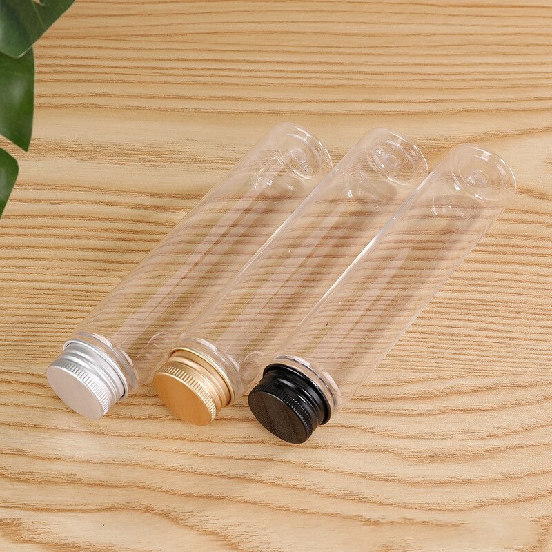 Plastic Storage Test Tube Supplier - 110ml Clear PET Screw Caps Containers