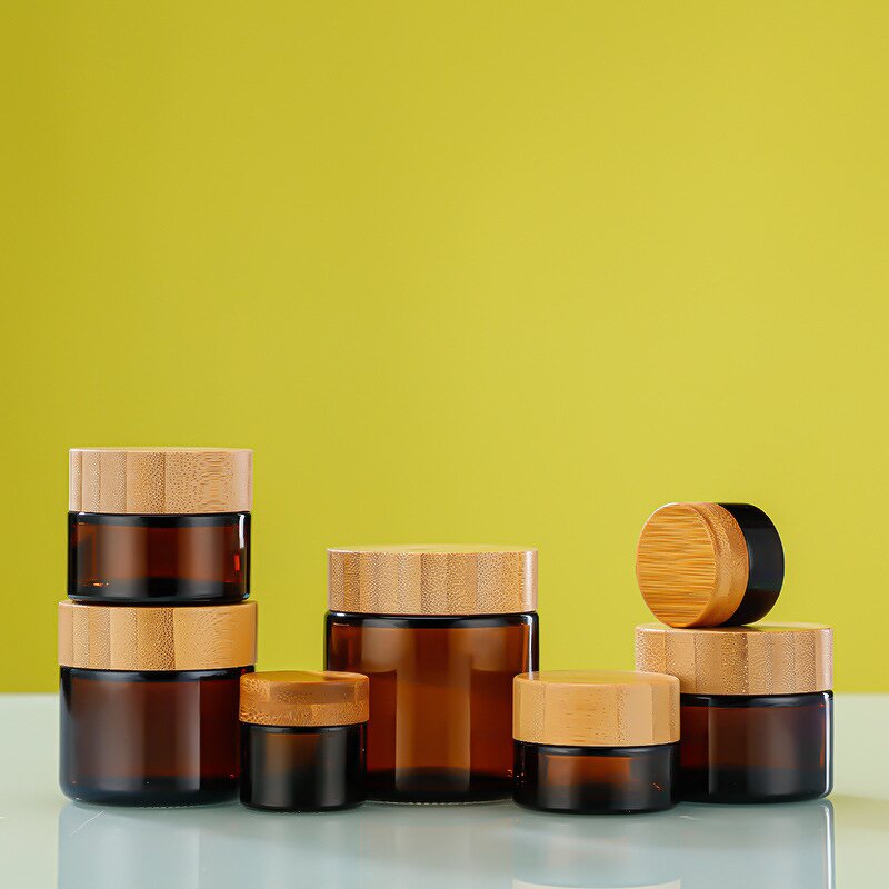 Glass Jars Supplier - Wholesale 30g 50g Amber Empty for Skin Care Cream