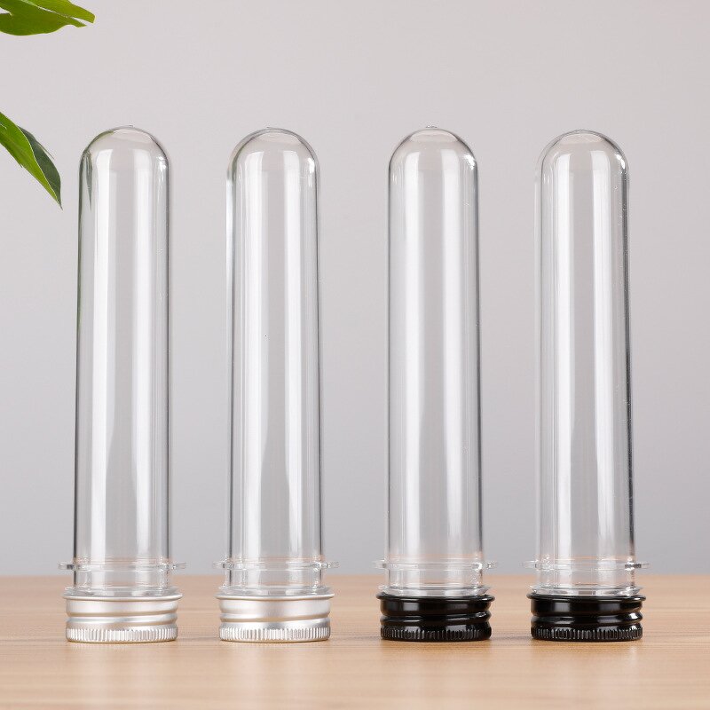 Plastic Test Tube Manufacturer - 70ml Food Grade PET Clear with Screw Caps