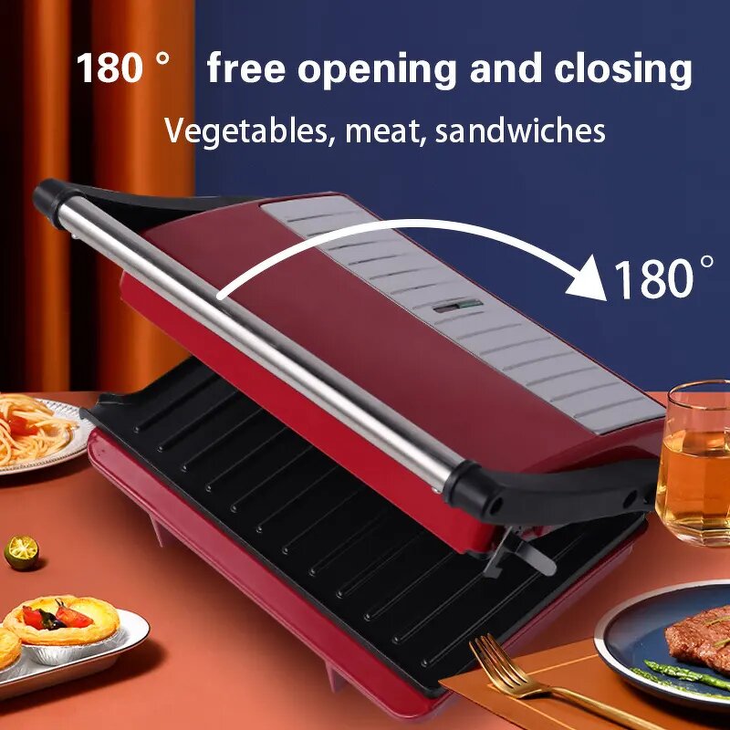 Contact Grill Manufacturer - OEM/ODM Non Stick 1000W Electric BBQ Panini Press