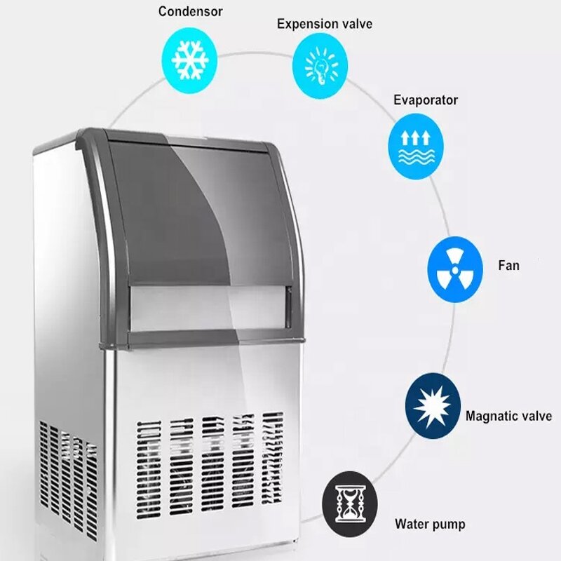 Ice Maker Machine Manufacturer - OEM/ODM Commercial 40-50kg Capacity Electric