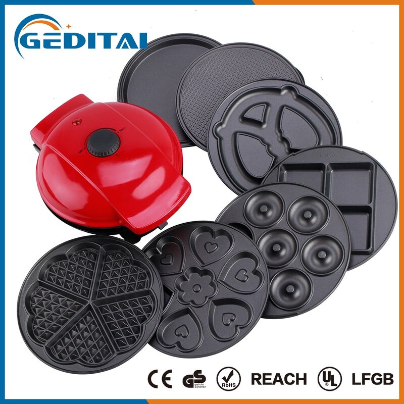 Waffle Maker Machine Manufacturer - OEM/ODM Heart Shape Detachable 7 in 1 Breakfast