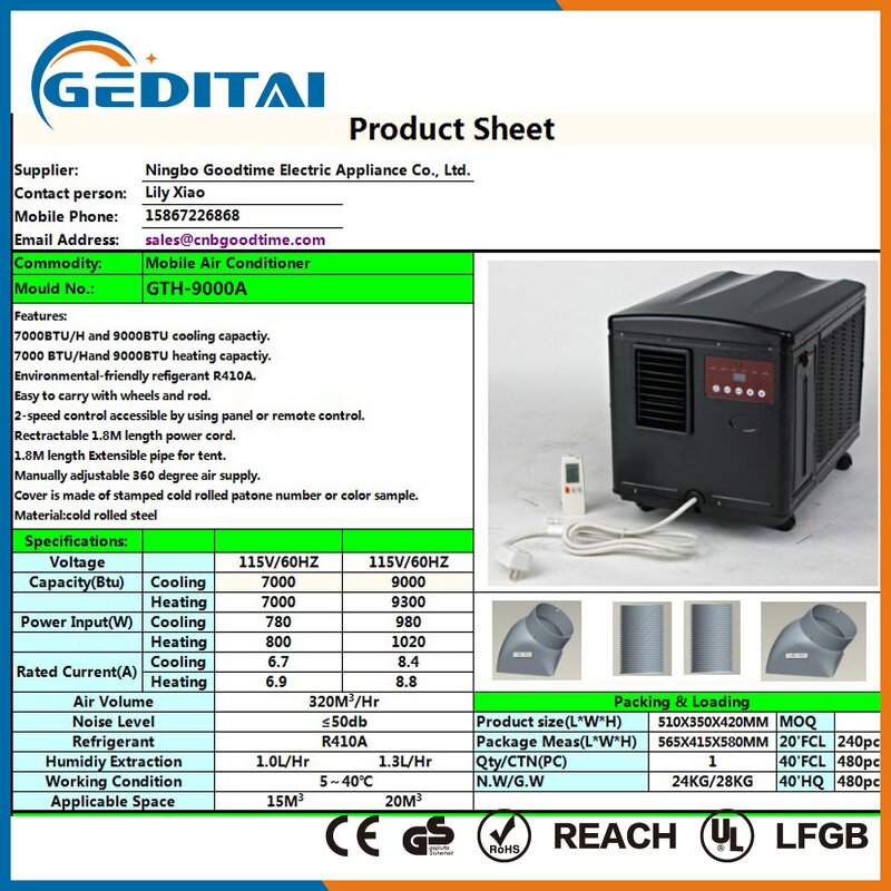 Portable Air Conditioner Manufacturer - OEM/ODM Mobile with Cold and Hot Function