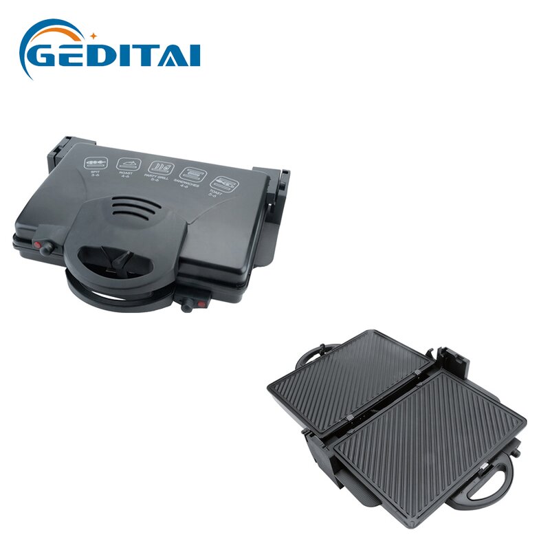 Panini Maker Grill Manufacturer - OEM/ODM 180 Degree Opening 4 Slice Contact Grill