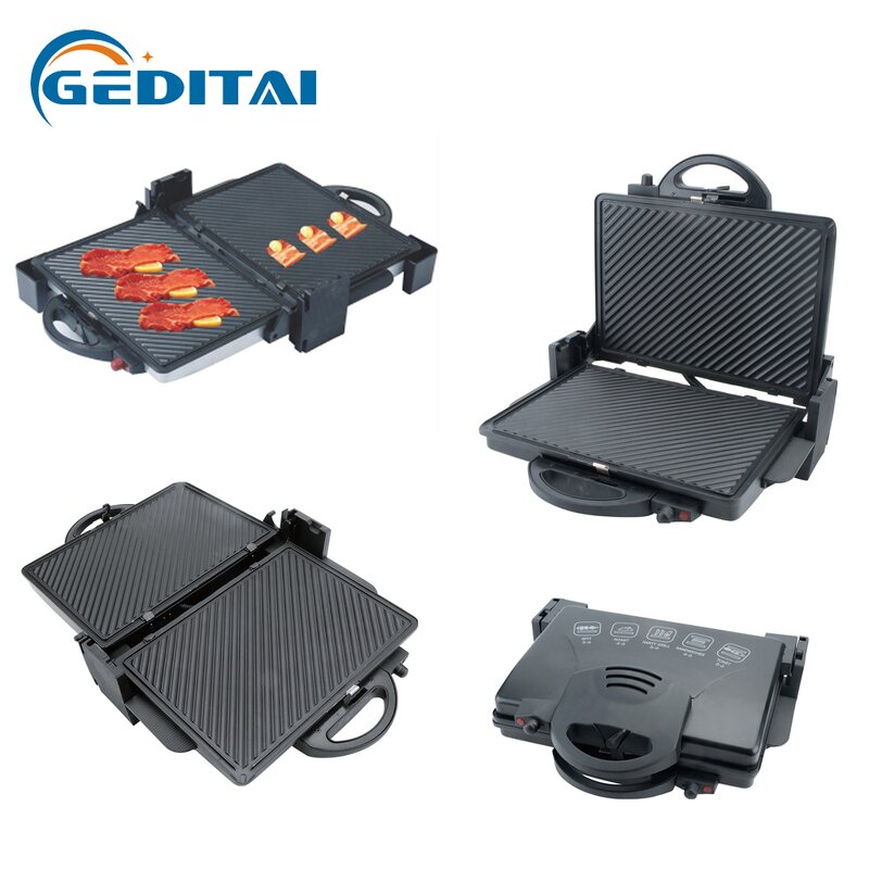 Panini Maker Grill Manufacturer - OEM/ODM 180 Degree Opening 4 Slice Contact Grill