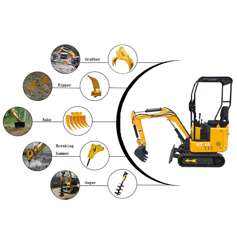 Hydraulic Mini Excavator Manufacturer - 1 Ton 2 Ton Cheap Household Digger