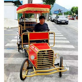 Tourist Rickshaw Bike Factory - Electric Black Front Seat Pedicab Manufacturer