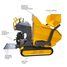 Mini Dumper Truck Factory - 500Kg Petrol Engine Small Dumper