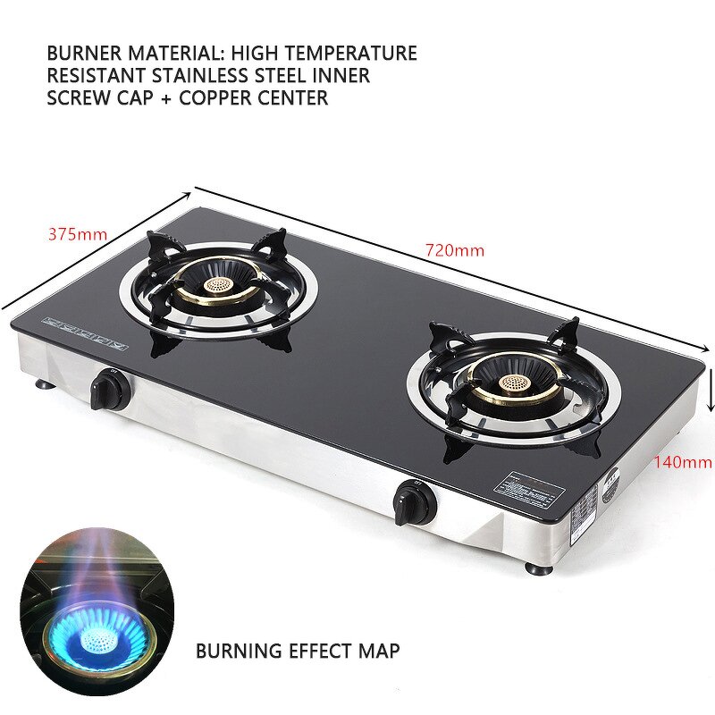 Gas Stove Manufacturer - OEM/ODM 2 Burner Table Gas Stove Cooktop Appliance