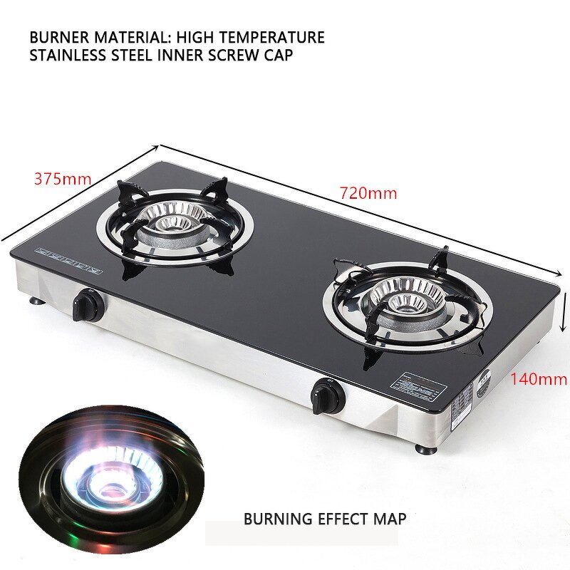 Gas Stove Manufacturer - OEM/ODM 2 Burner Table Gas Stove Cooktop Appliance