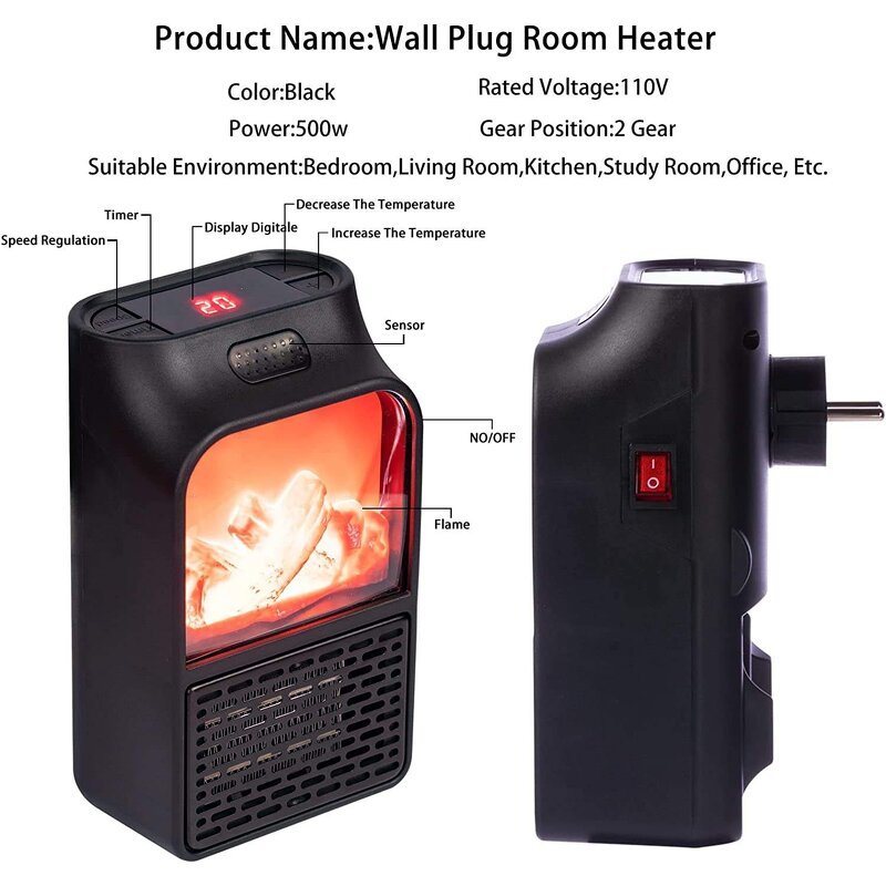 Electric Heater Manufacturer - Wholesale Smart Household Room Plug in Wall Heater