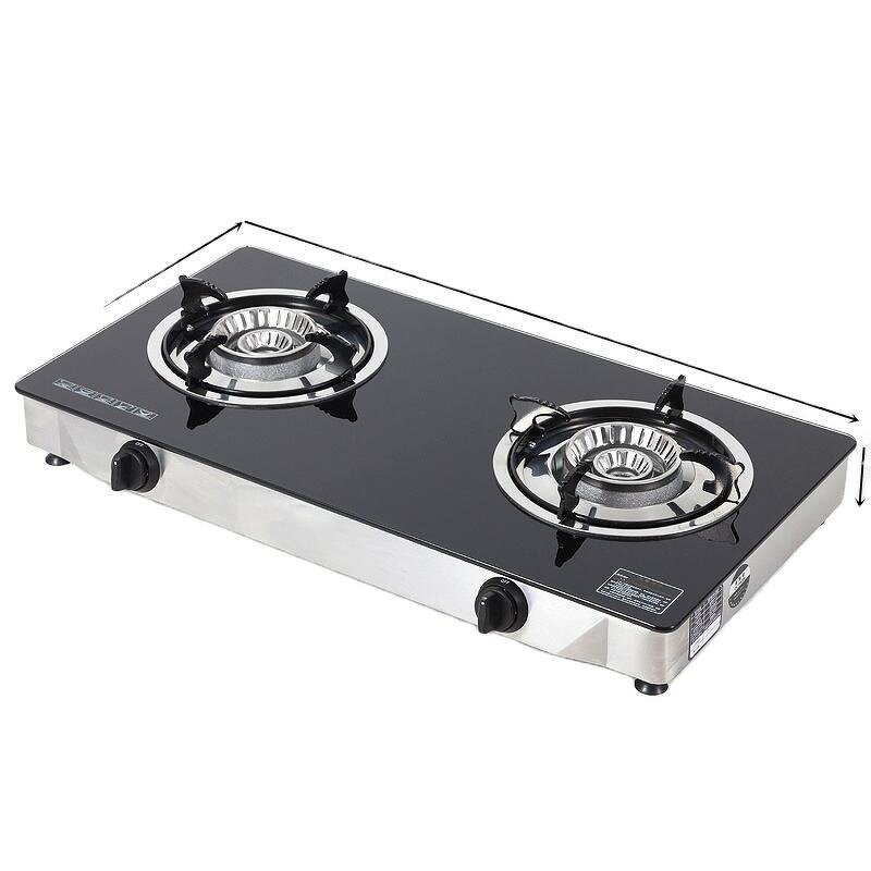 Gas Stove Manufacturer - OEM/ODM Stainless Steel 2 Burner Glass Top Cooker