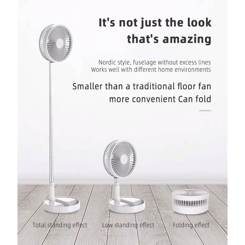 USB Fan Manufacturer - OEM/ODM 3600mAh Foldable Portable USB Charging Mini Fan