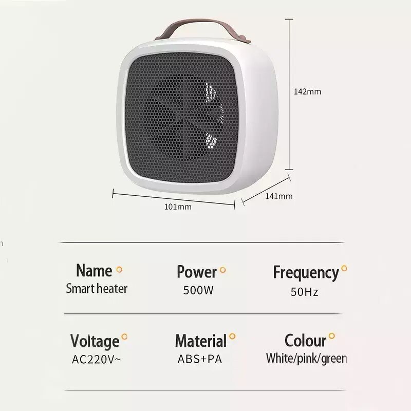 Electric Heater Manufacturer - OEM/ODM 500w Smart Mini Portable Thermostat Heater