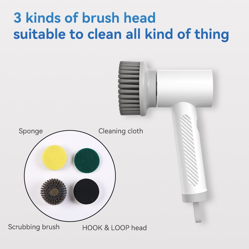 Electric Cleaning Brush Set Manufacturer - OEM/ODM Handheld Wireless Spinner Bathroom Brush Set