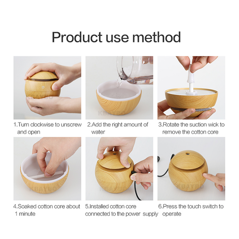 Wood Humidifier Manufacturer - Wholesale 5v USB Aromatherapy Wood Air Humidifier