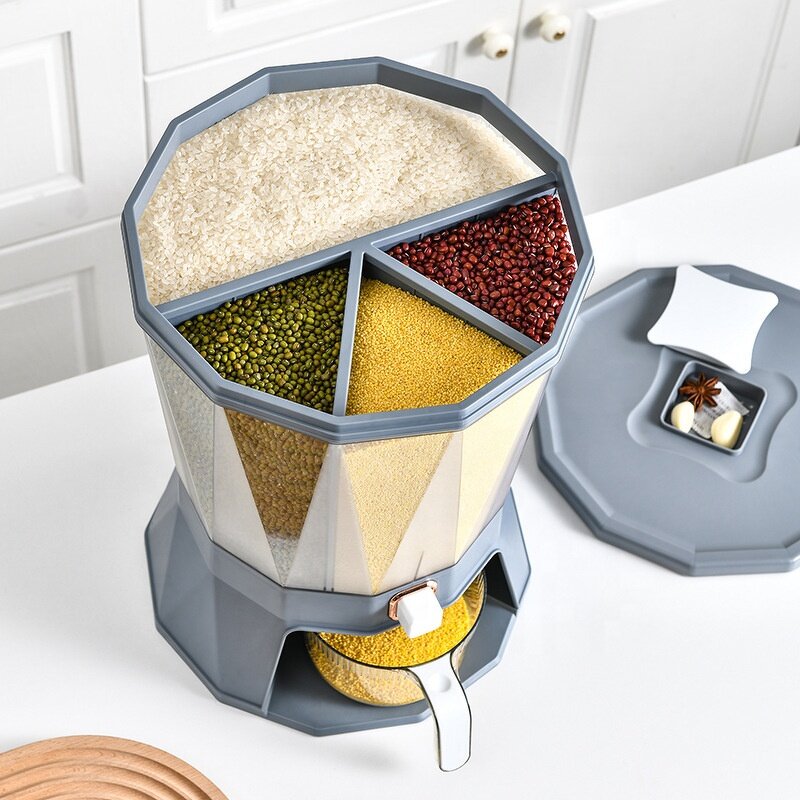 Rice Dispenser Manufacturer - OEM/ODM Rotate Dry Food Cereal Storage Container
