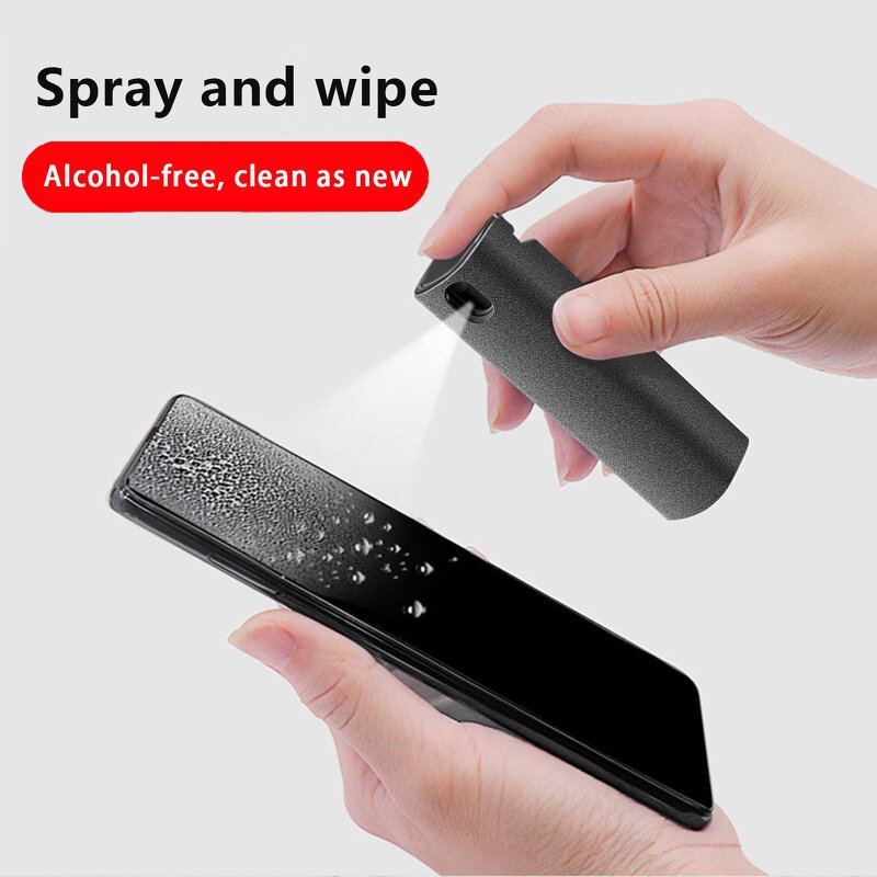 Screen Cleaner Kit Manufacturer - OEM/ODM 2 in 1 Cell Phone Microfiber Cleaner Spray