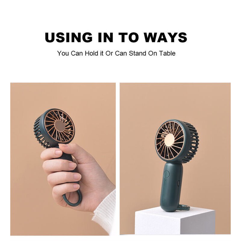 Handheld Fan Manufacturer - OEM/ODM 3 Speed Quiet USB Rechargeable Mini Portable Fan