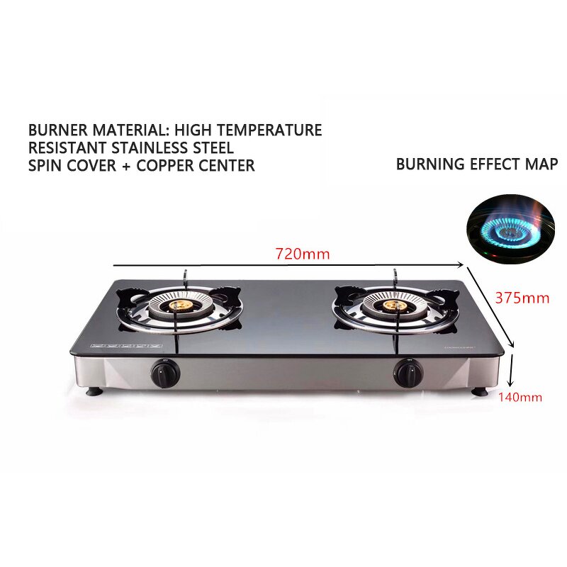 Gas Stove Manufacturer - OEM/ODM Double Burner Table Type Embedded Cooktop