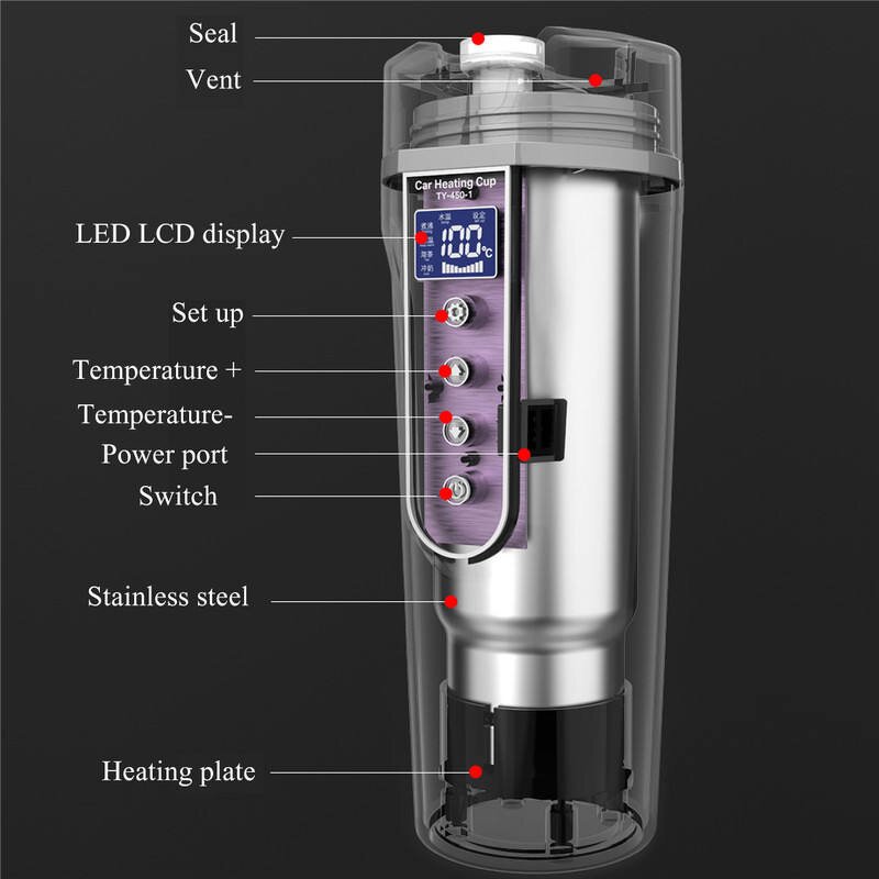 Electric Kettle Manufacturer - OEM/ODM 12V Temperature Control Car Travel Cup