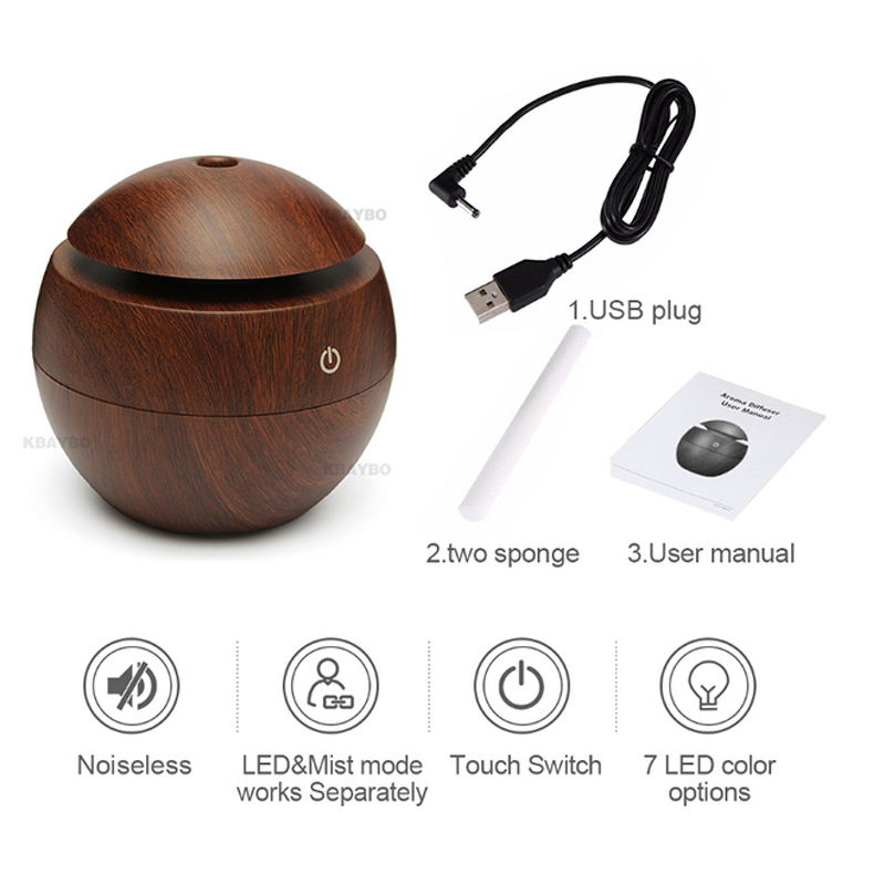 Wood Humidifier Manufacturer - Wholesale 5v USB Aromatherapy Wood Air Humidifier