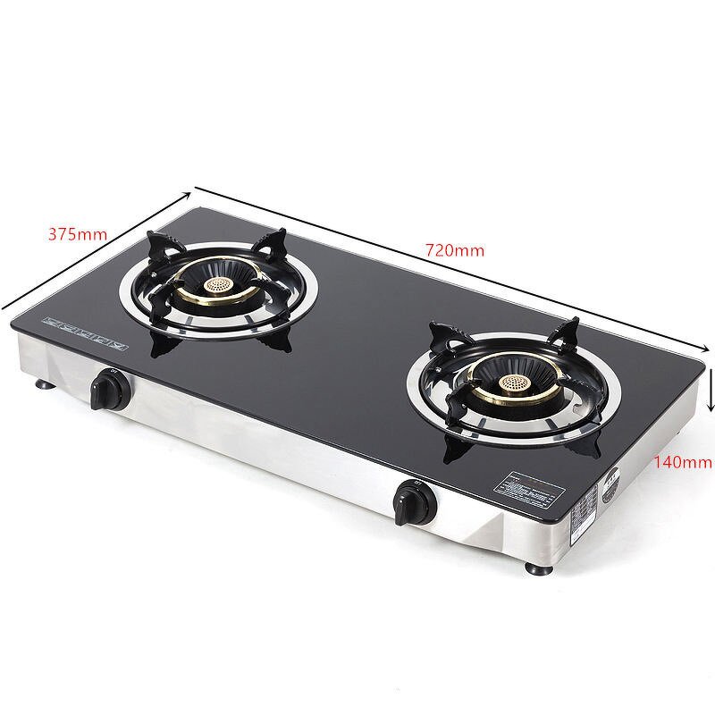 Gas Stove Manufacturer - OEM/ODM Stainless Steel 2 Burner Glass Top Cooker