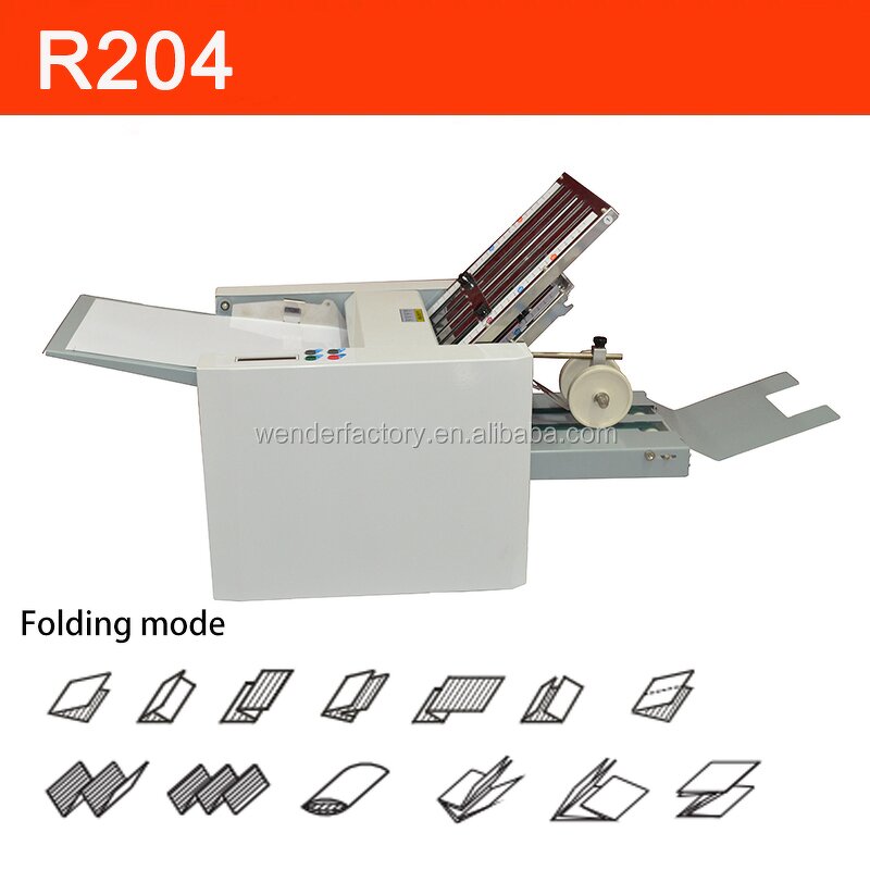 Paper Folding Machine Manufacturer - OEM/ODM WD-R204 Industrial A4 Automatic Feeding Folder