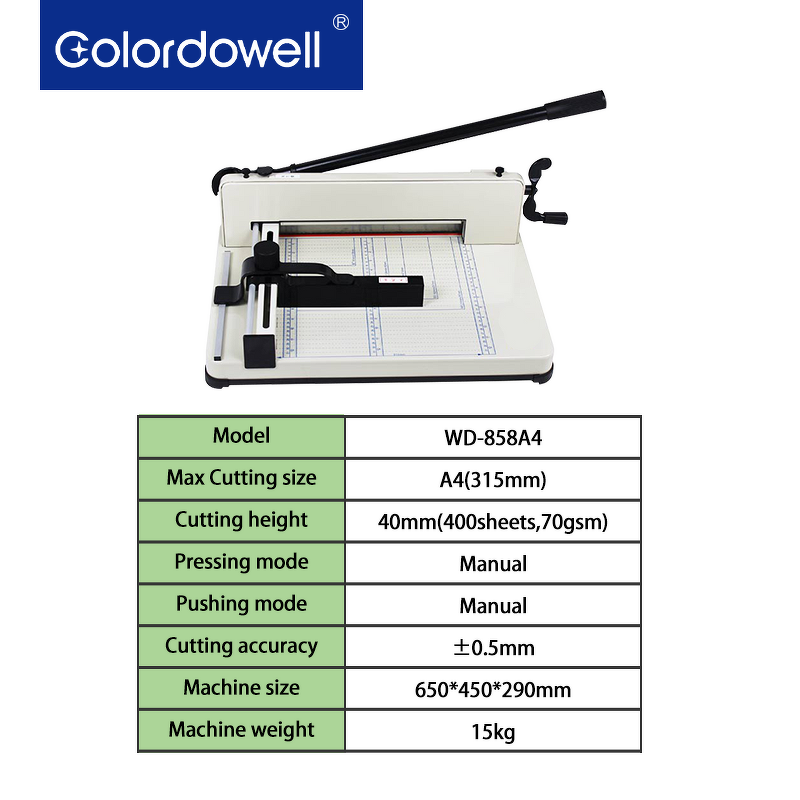Paper Cutter Manufacturer - OEM/ODM WD-858A4 Heavy-Duty Manual A4 Slitting Machine