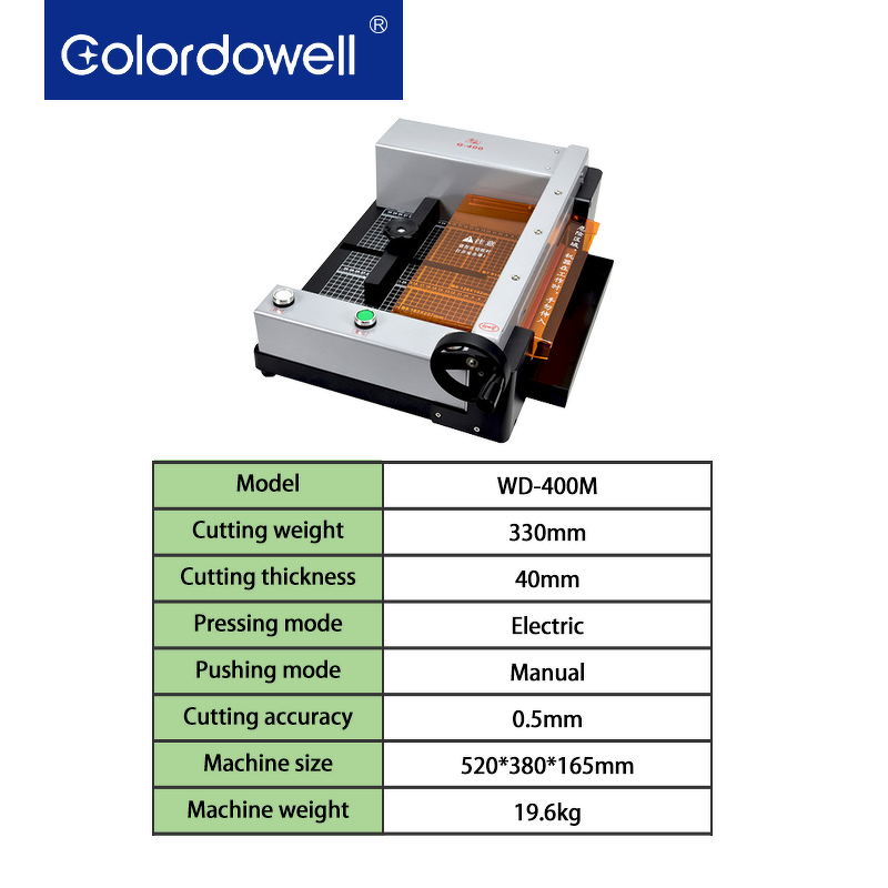 Paper Cutting Machine Manufacturer - OEM/ODM WD-400M Desktop Electric A4 Cutter
