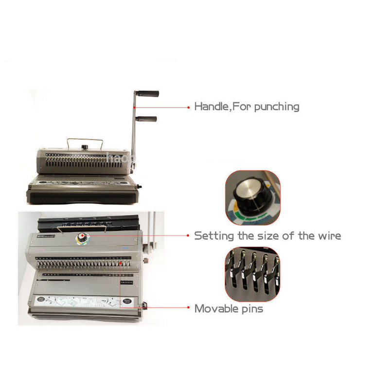 Wire Binding Machine Manufacturer - OEM/ODM WD-2006 Desktop 2:1 Manual Double Hands Binder