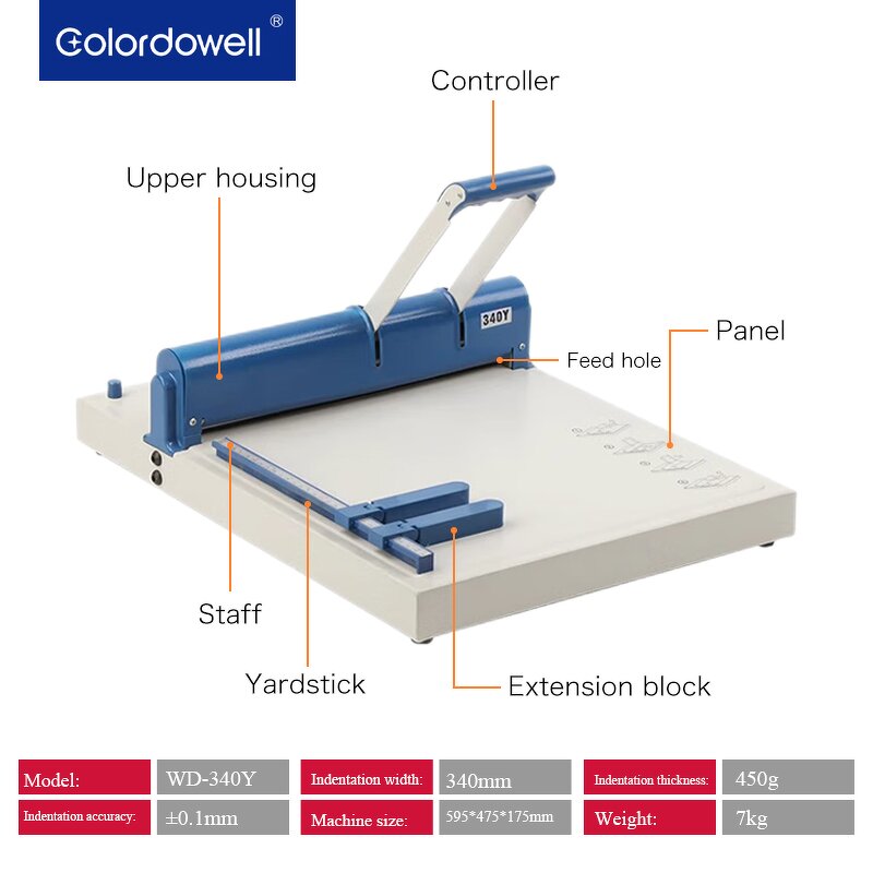 Paper Creasing Machine Manufacturer - OEM/ODM WD-340Y Desktop A4 Manual Dotted Line Creaser