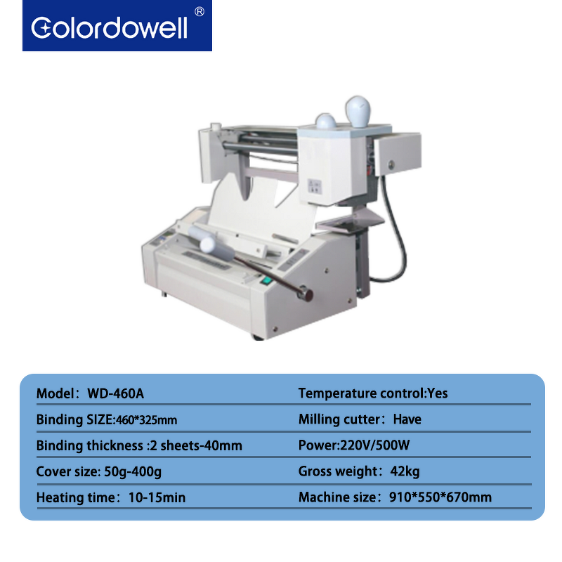 Book Binding Machine Manufacturer - OEM/ODM WD-460A Desktop EVA Hot Glue Hardcover Binder