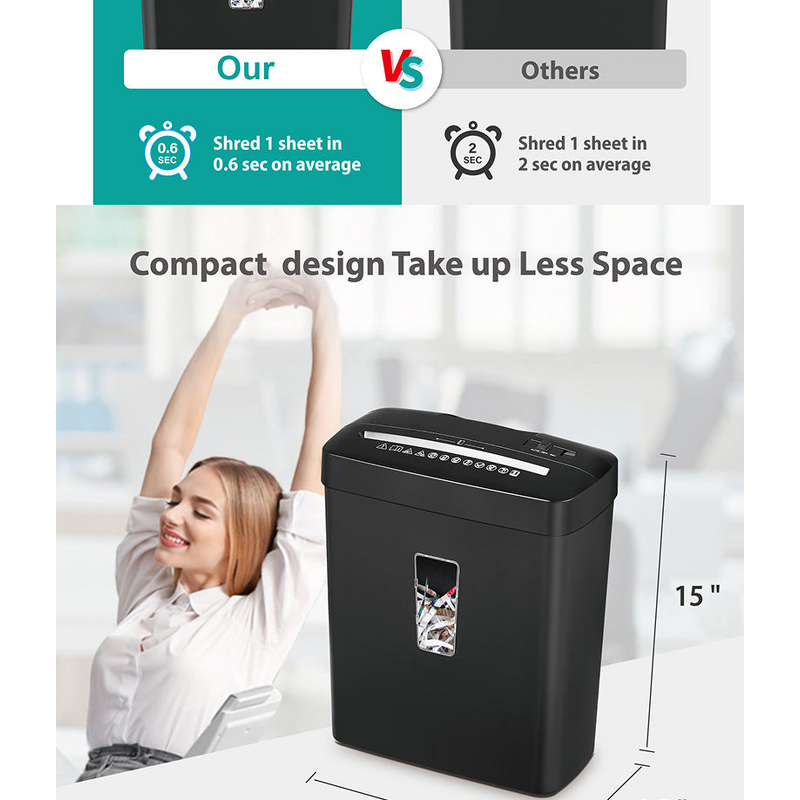 Paper Shredder Manufacturer - OEM/ODM CD222P Desktop 8 Sheet 13L Strip Cut Shredder