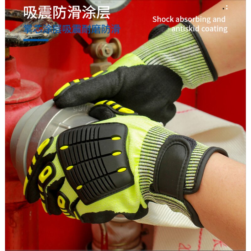 Motorcycle Safety Gloves Manufacturer - TPR Anti Cut Impact Leather Palm