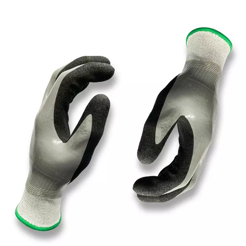 Work Safety Gloves Factory - Nitrile Coated Cut Level 5 Waterproof