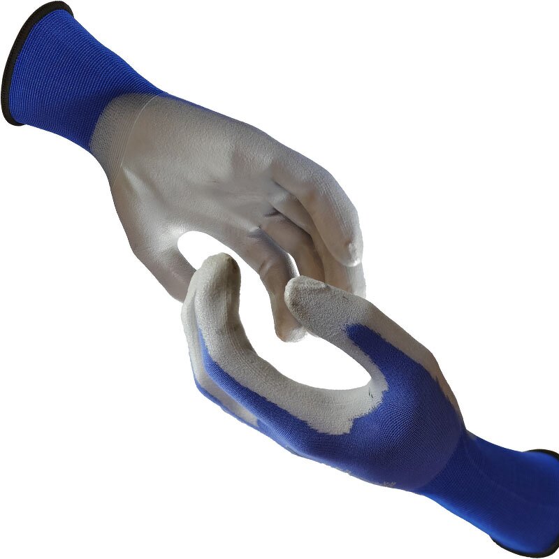 Safety Work Gloves Supplier - 18G Nylon Breathable Palm PU Coated