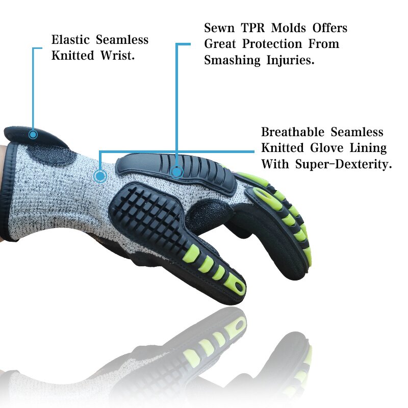 Safety Work Gloves Factory - ANSI A4 TPR Anti Impact Cut Resistant Custom