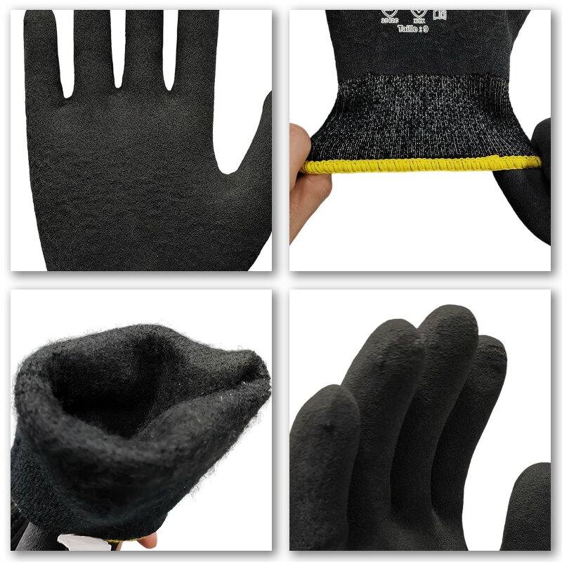Winter Work Gloves Supplier - Acrylic Liner Latex Coated Double Dipped