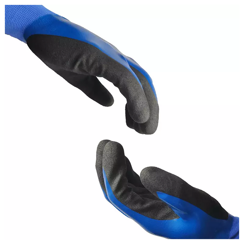 Protective Work Gloves Manufacturer - Polyester Double Dipped Sandy Nitrile