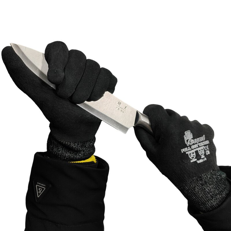 Winter Work Gloves Supplier - Acrylic Liner Latex Coated Double Dipped