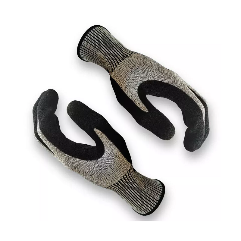 Cut Resistant Work Gloves Manufacturer - HPPE Level 5 Sandy Nitrile Coated