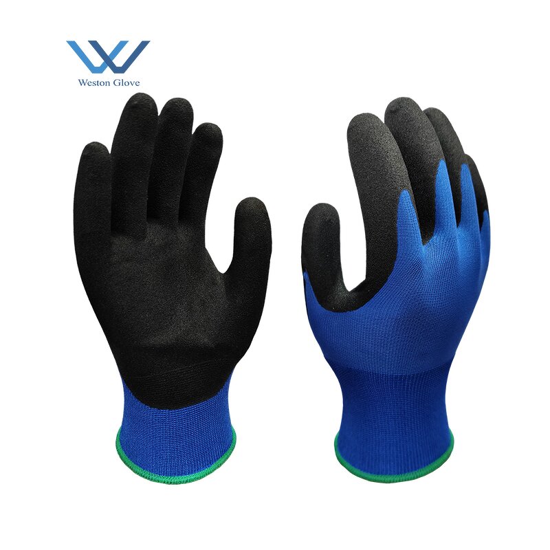 Work Safety Gloves Factory - 18G Polyester Nitrile Coated Anti-Slip Grip