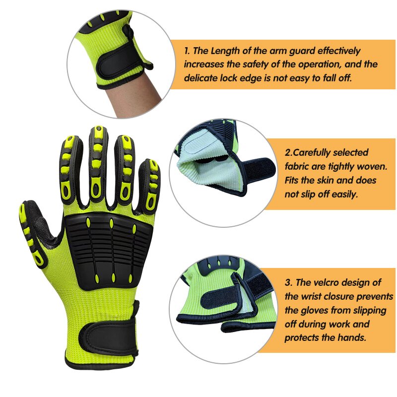Safety Work Gloves Manufacturer - ANSI A4 TPR Impact Reducing Anti-Abrasion