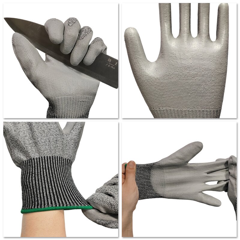 Cut-Resistant Gloves Manufacturer - Level 5 PU Grip Palm-Coated Knit