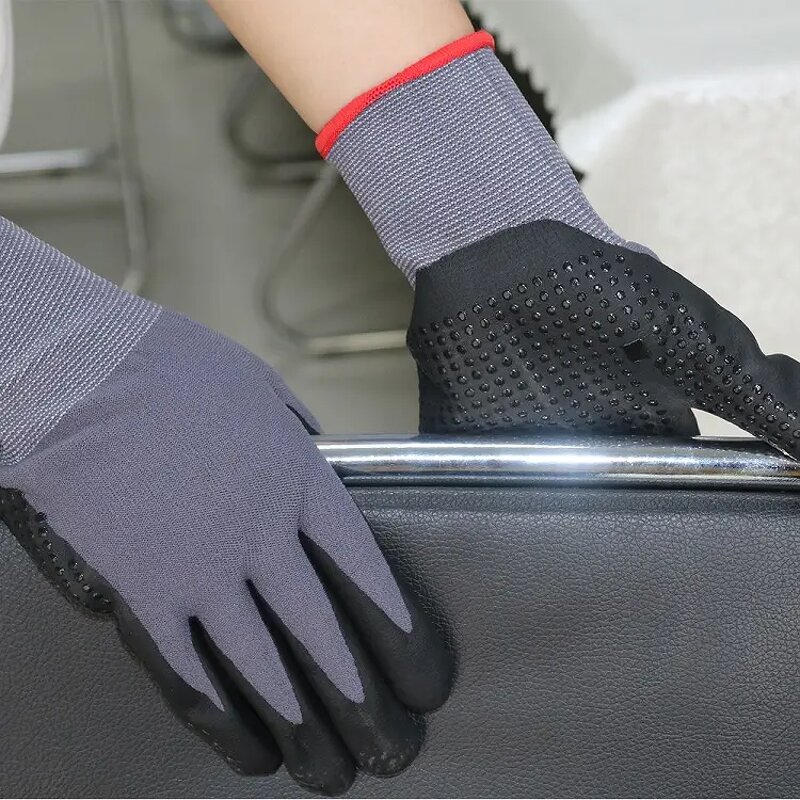 Safety Gloves Supplier - 15G Nylon Spandex Foam Nitrile Coated Non-Slip